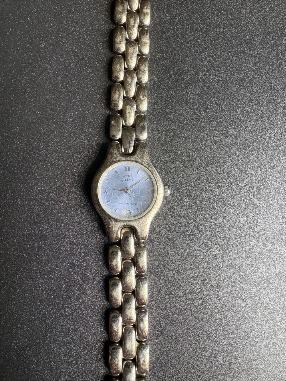 Anne Klein Women’s Silver Tone Linked Wristwatch measurements shown non running